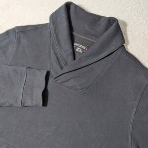 UNTUCKit Cline Shawl Collar Sweatshirt Mens Sm Black L/S‎ Pullover 40813